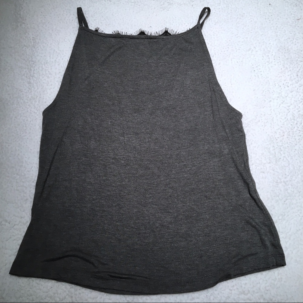 NWOT H&M lace cutout high neck tank size medium - Picture 4 of 4
